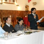 Presentazione di Al sur de las cosas – Associazione Sardi Uniti - Buenos Aires – 2012 (da sx: José Carcione, Pasqualino Bongiovanni, Fredy Yezzed, Gian Carlo Barreto Manunta)